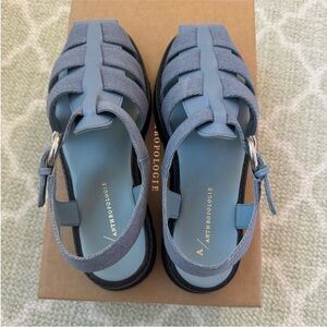 Anthropologie Fisherman Blue Sandals